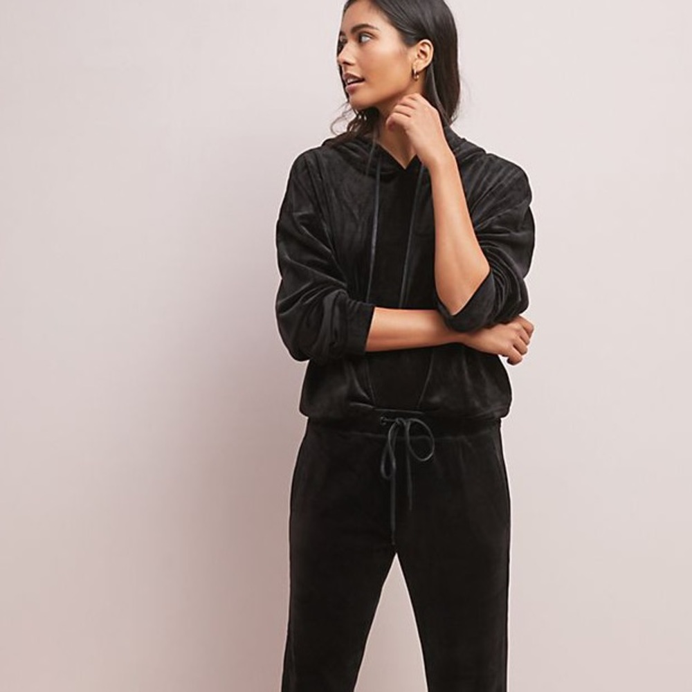 Sanctuary black velour joggers